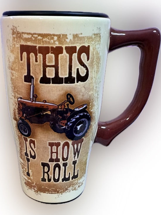 None Other - Ceramic Travel Mug “This is how I Roll”